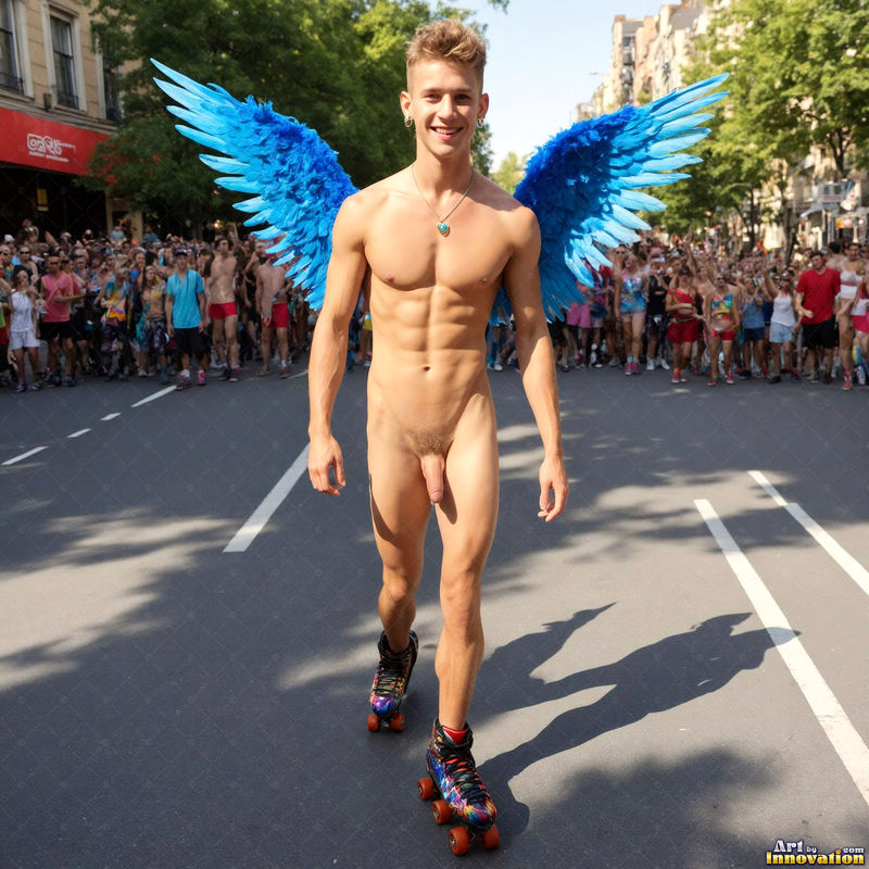 Wings of Pride NSFW - AI LGBTQ Fantasy Art