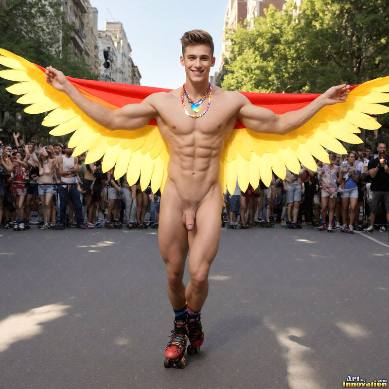Wings of Pride NSFW - AI LGBTQ Fantasy Art