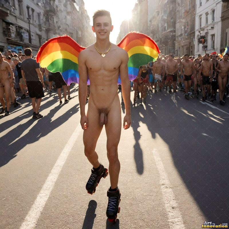 Wings of Pride NSFW - AI LGBTQ Fantasy Art