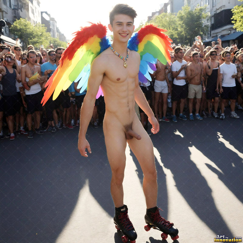 Wings of Pride NSFW - AI LGBTQ Fantasy Art