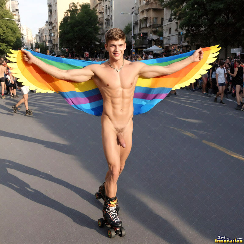 Wings of Pride NSFW - AI LGBTQ Fantasy Art