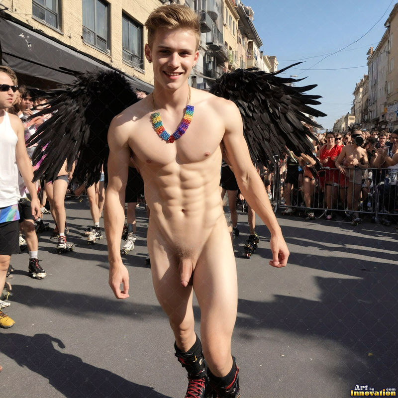 Wings of Pride NSFW - AI LGBTQ Fantasy Art