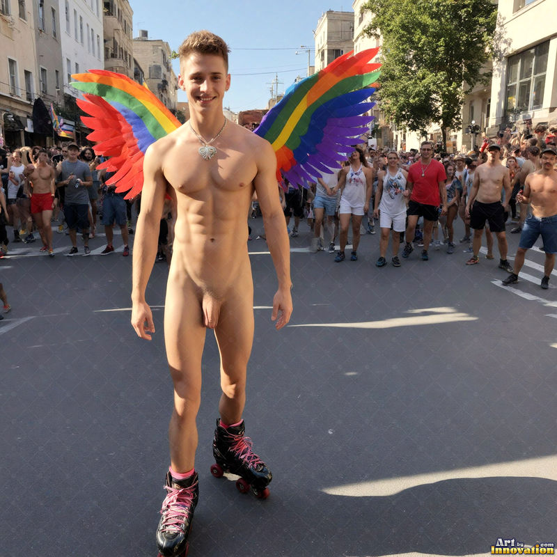 Wings of Pride NSFW - AI LGBTQ Fantasy Art