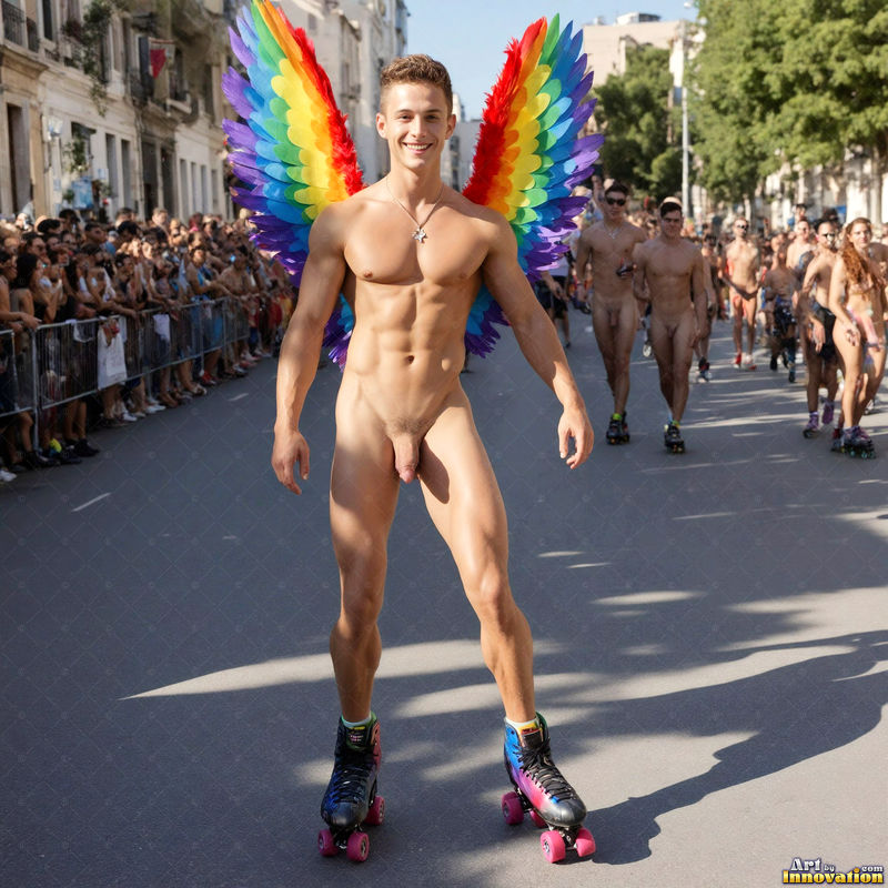 Wings of Pride NSFW - AI LGBTQ Fantasy Art