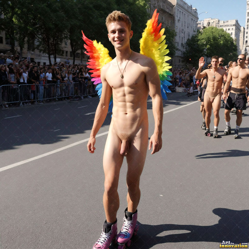 Wings of Pride NSFW - AI LGBTQ Fantasy Art