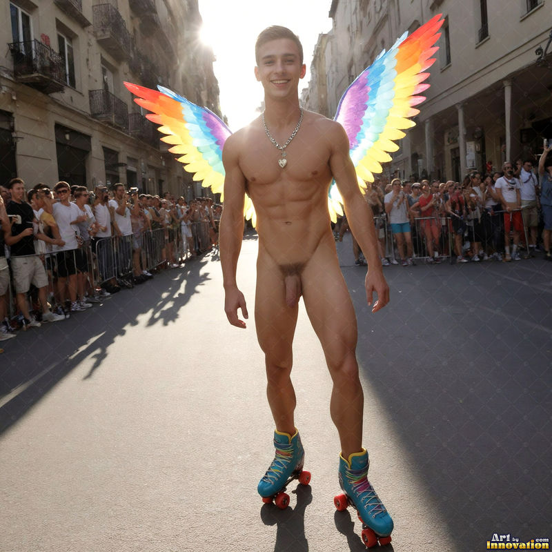 Wings of Pride NSFW - AI LGBTQ Fantasy Art