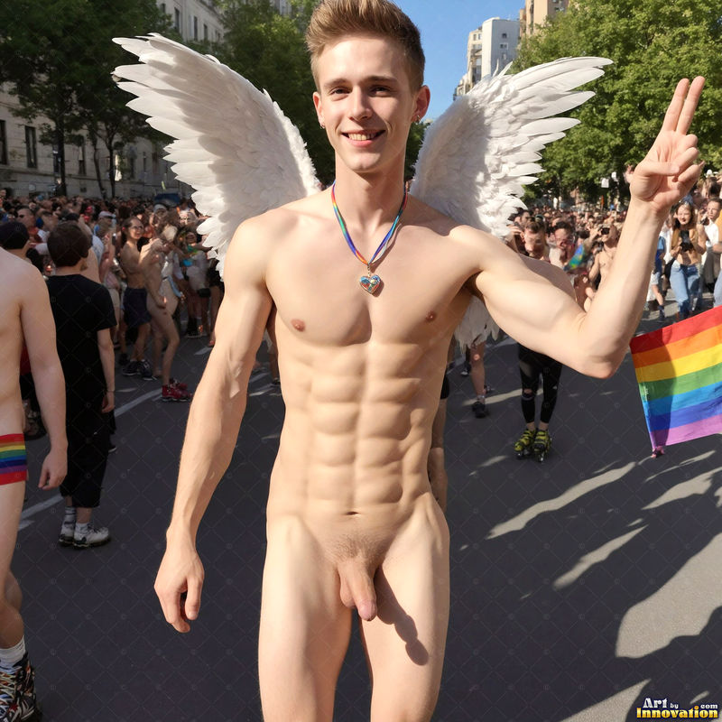 Wings of Pride NSFW - AI LGBTQ Fantasy Art