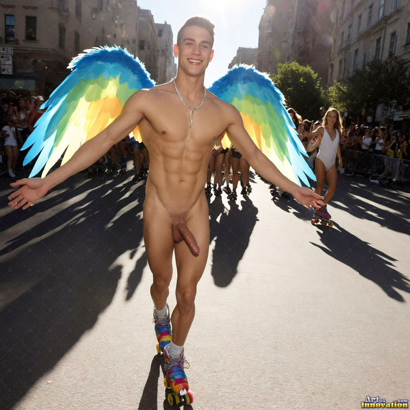 Wings of Pride NSFW - AI LGBTQ Fantasy Art