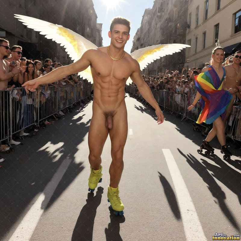 Wings of Pride NSFW - AI LGBTQ Fantasy Art
