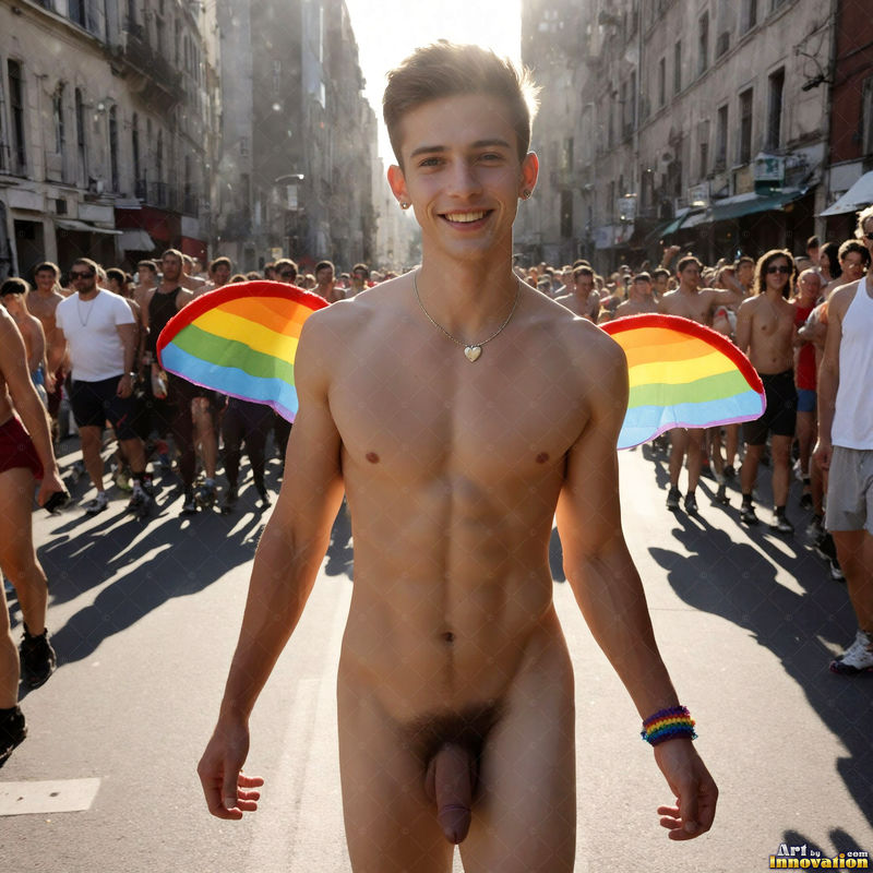Wings of Pride NSFW - AI LGBTQ Fantasy Art