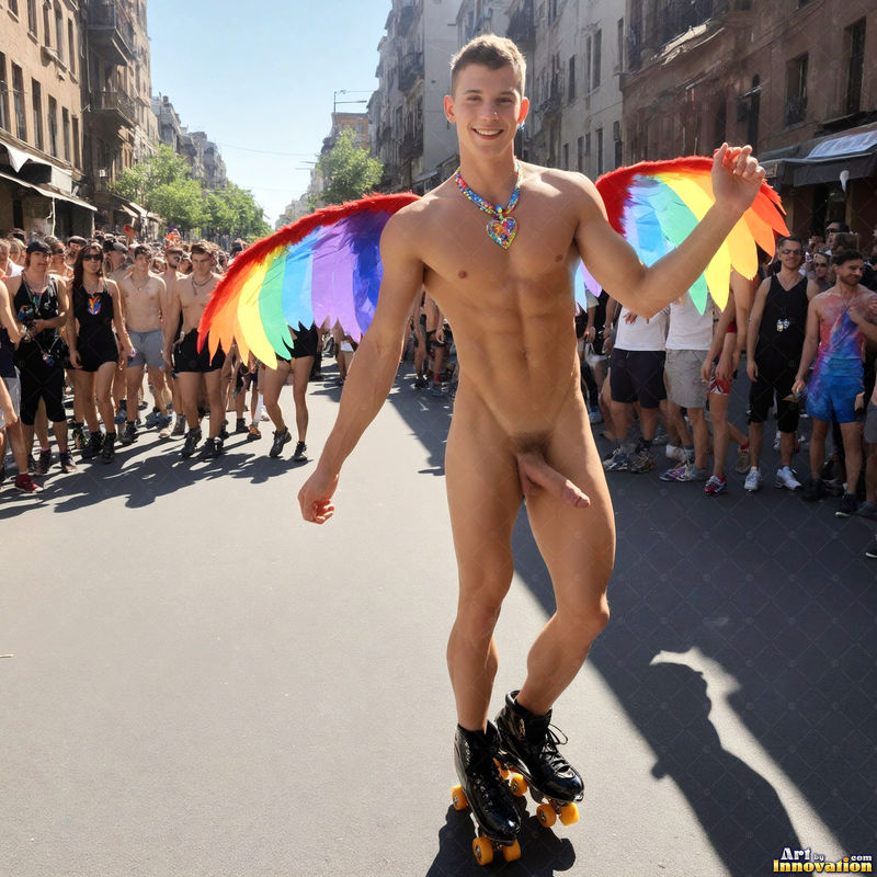 Wings of Pride NSFW - AI LGBTQ Fantasy Art