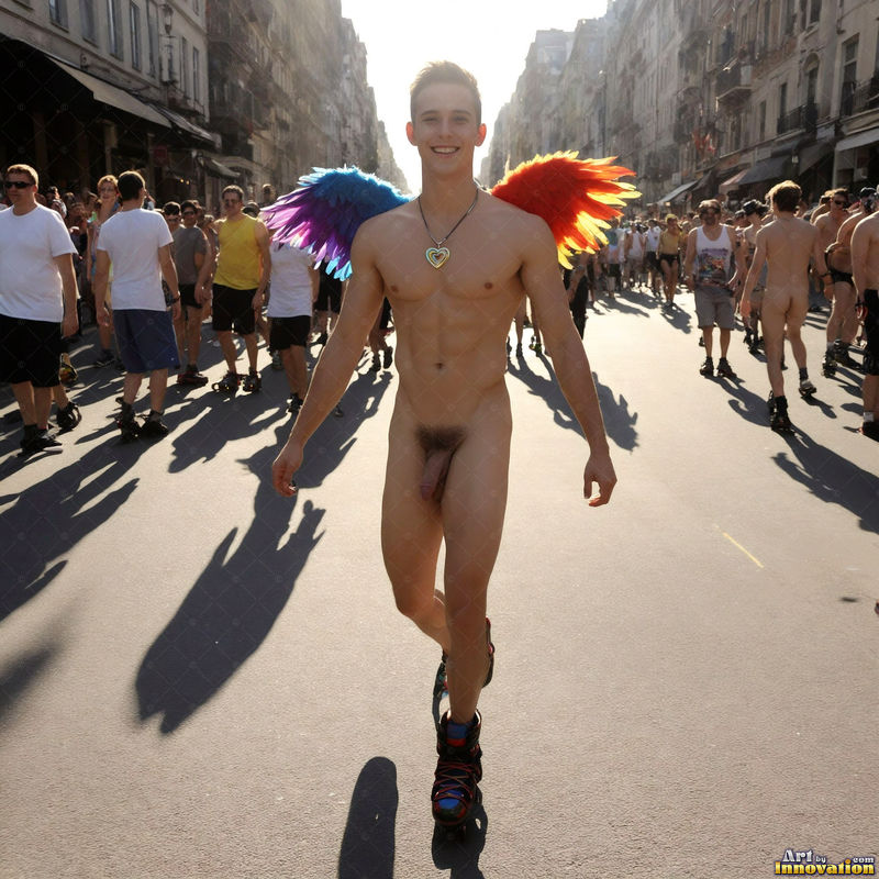 Wings of Pride NSFW - AI LGBTQ Fantasy Art