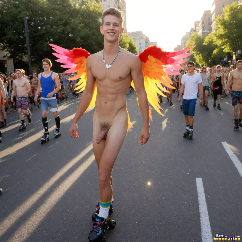 Wings of Pride NSFW - AI LGBTQ Fantasy Art