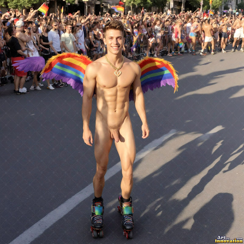 Wings of Pride NSFW - AI LGBTQ Fantasy Art