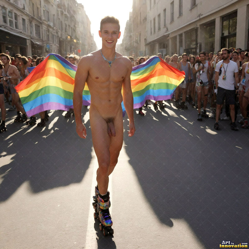 Wings of Pride NSFW - AI LGBTQ Fantasy Art