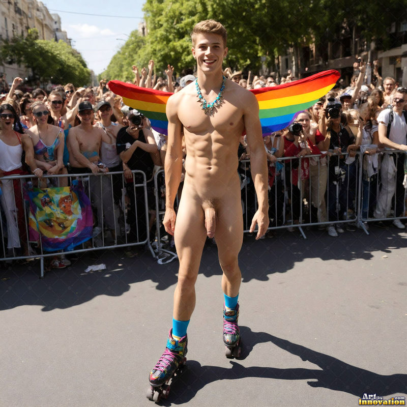 Wings of Pride NSFW - AI LGBTQ Fantasy Art