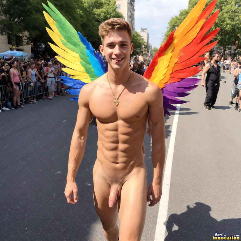 Wings of Pride NSFW - AI LGBTQ Fantasy Art