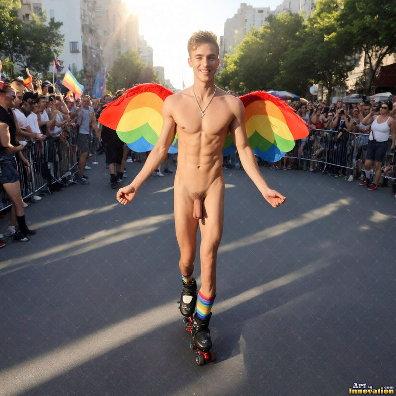 Wings of Pride NSFW - AI LGBTQ Fantasy Art