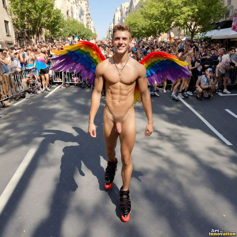Wings of Pride NSFW - AI LGBTQ Fantasy Art