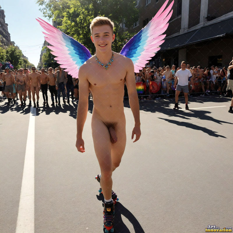 Wings of Pride NSFW - AI LGBTQ Fantasy Art