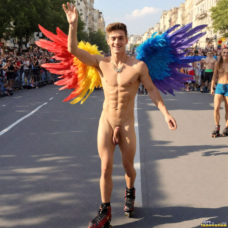 Wings of Pride NSFW - AI LGBTQ Fantasy Art