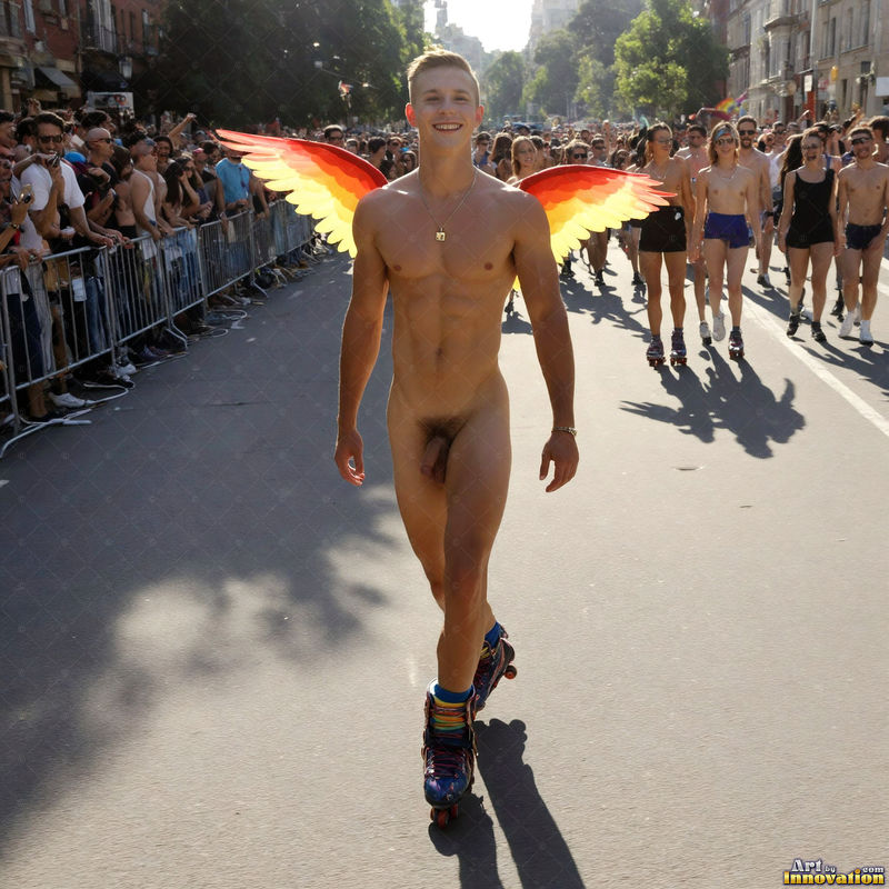 Wings of Pride NSFW - AI LGBTQ Fantasy Art