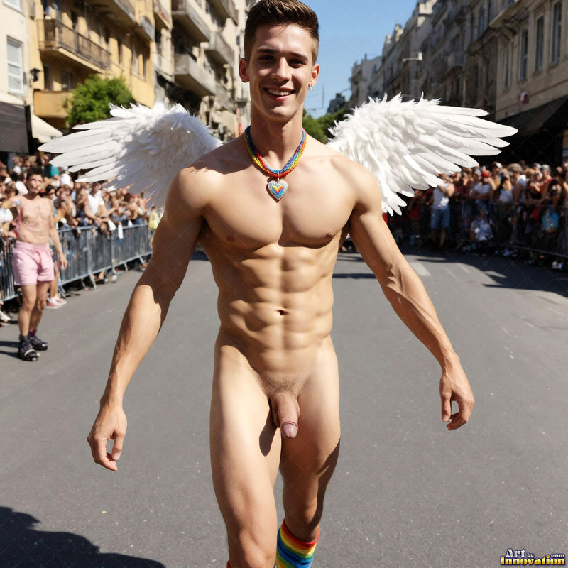 Wings of Pride NSFW - AI LGBTQ Fantasy Art