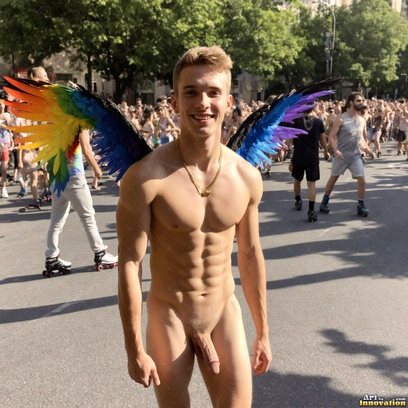 Wings of Pride NSFW - AI LGBTQ Fantasy Art