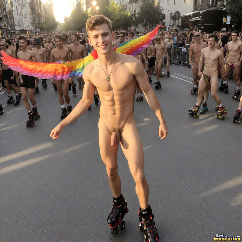 Wings of Pride NSFW - AI LGBTQ Fantasy Art