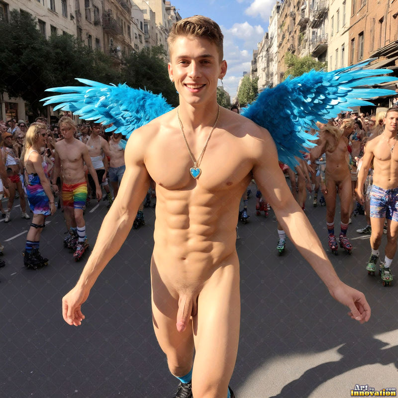 Wings of Pride NSFW - AI LGBTQ Fantasy Art