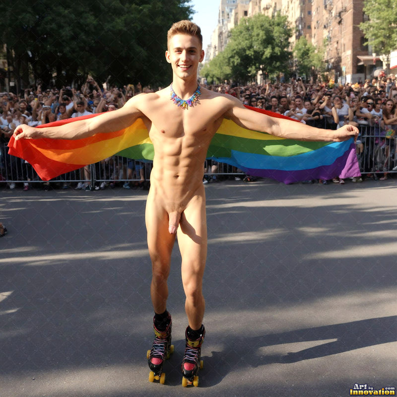 Wings of Pride NSFW - AI LGBTQ Fantasy Art