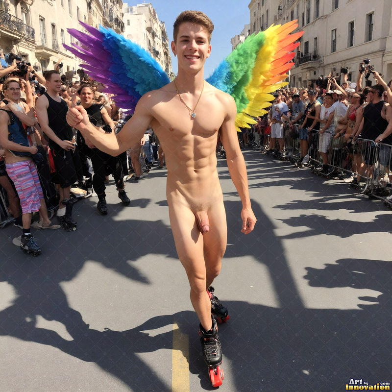 Wings of Pride NSFW - AI LGBTQ Fantasy Art