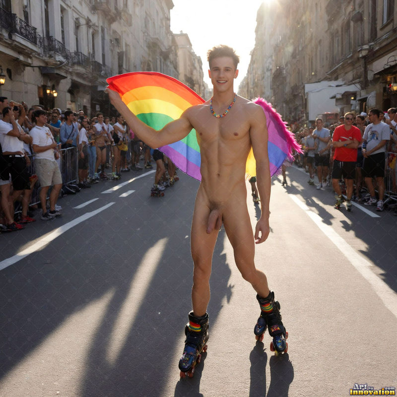 Wings of Pride NSFW - AI LGBTQ Fantasy Art