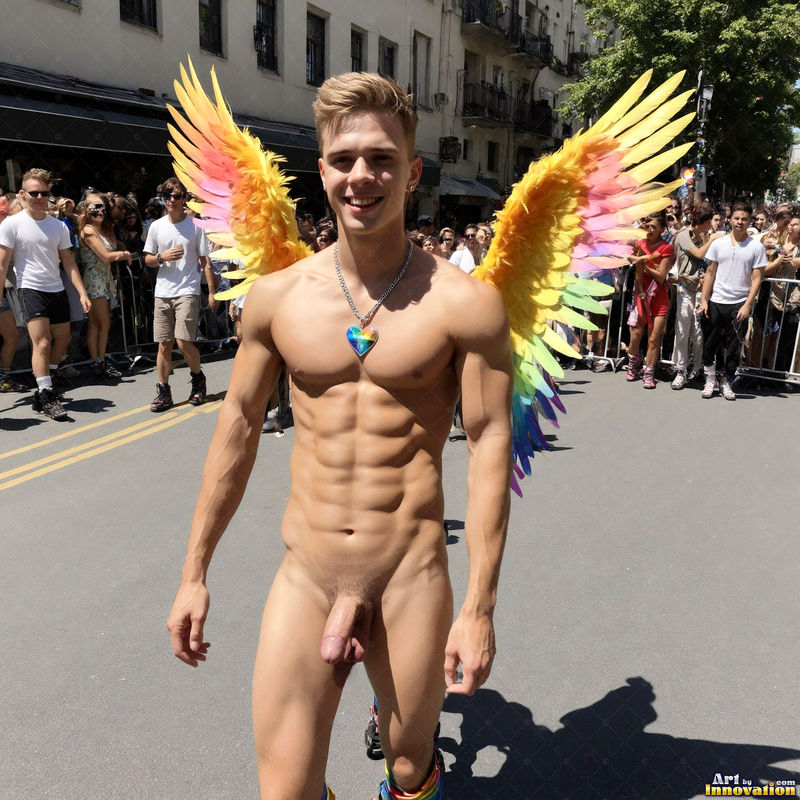 Wings of Pride NSFW - AI LGBTQ Fantasy Art