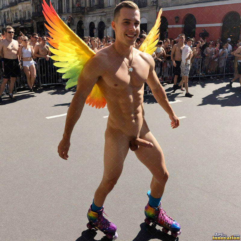 Wings of Pride NSFW - AI LGBTQ Fantasy Art