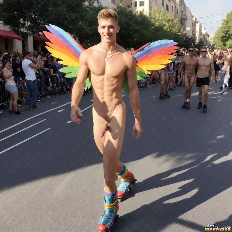 Wings of Pride NSFW - AI LGBTQ Fantasy Art