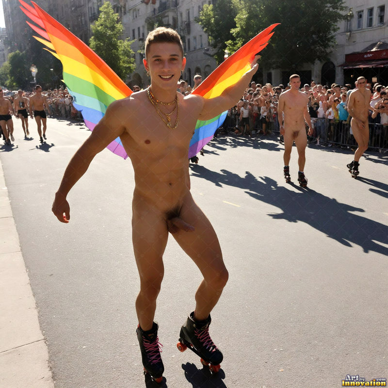 Wings of Pride NSFW - AI LGBTQ Fantasy Art