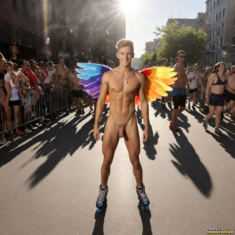 Wings of Pride NSFW - AI LGBTQ Fantasy Art