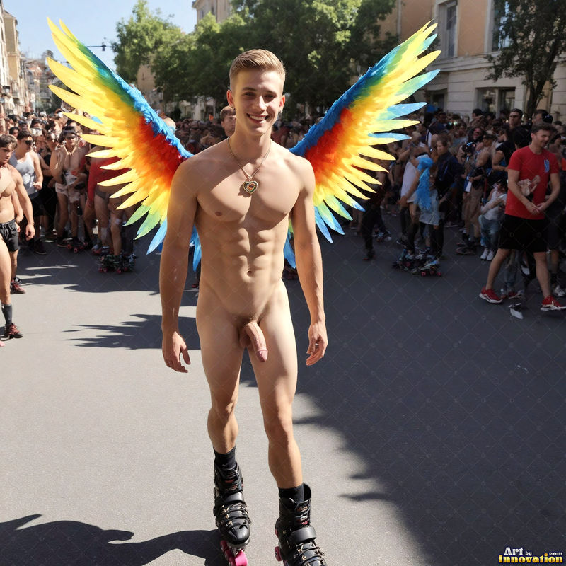 Wings of Pride NSFW - AI LGBTQ Fantasy Art