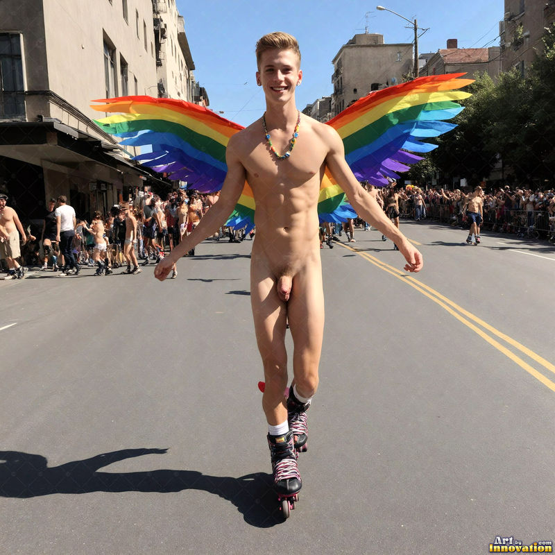 Wings of Pride NSFW - AI LGBTQ Fantasy Art