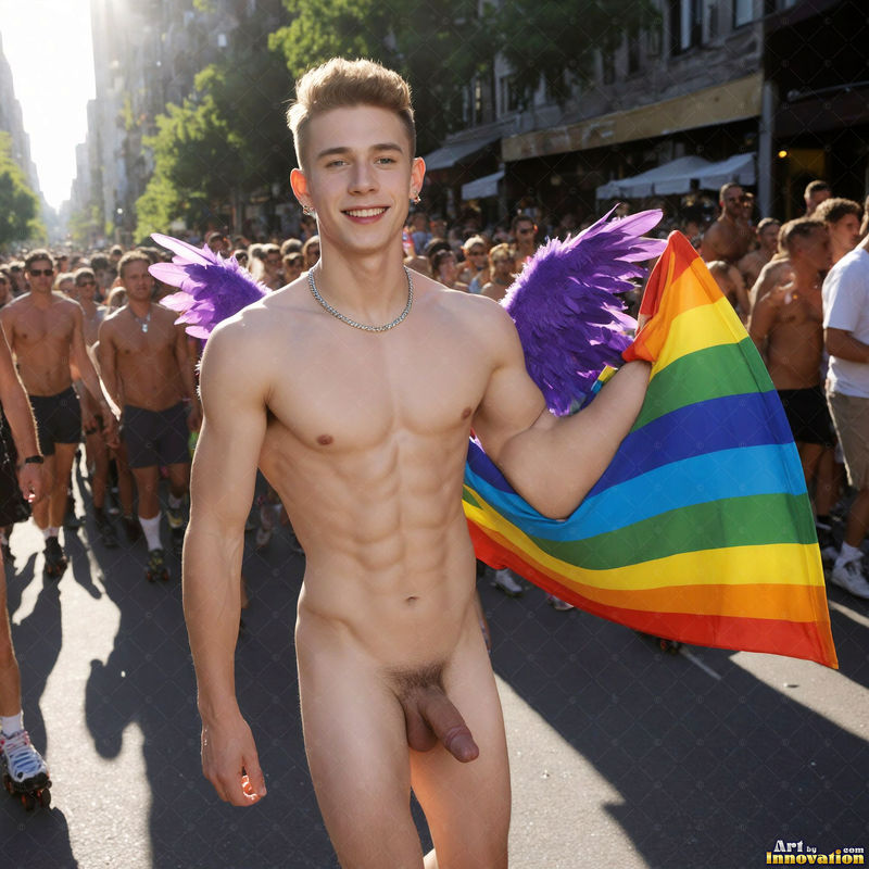 Wings of Pride NSFW - AI LGBTQ Fantasy Art