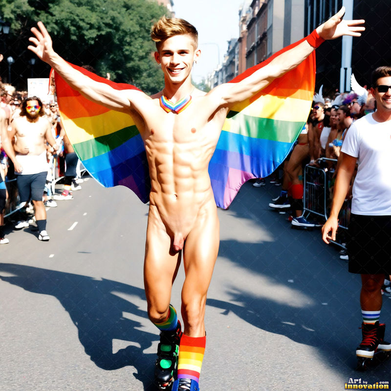 Wings of Pride NSFW - AI LGBTQ Fantasy Art