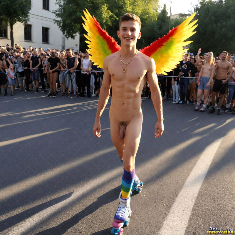 Wings of Pride NSFW - AI LGBTQ Fantasy Art