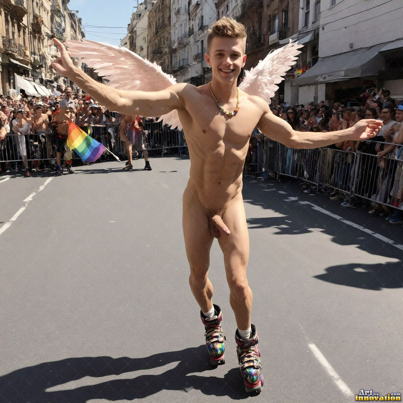 Wings of Pride NSFW - AI LGBTQ Fantasy Art