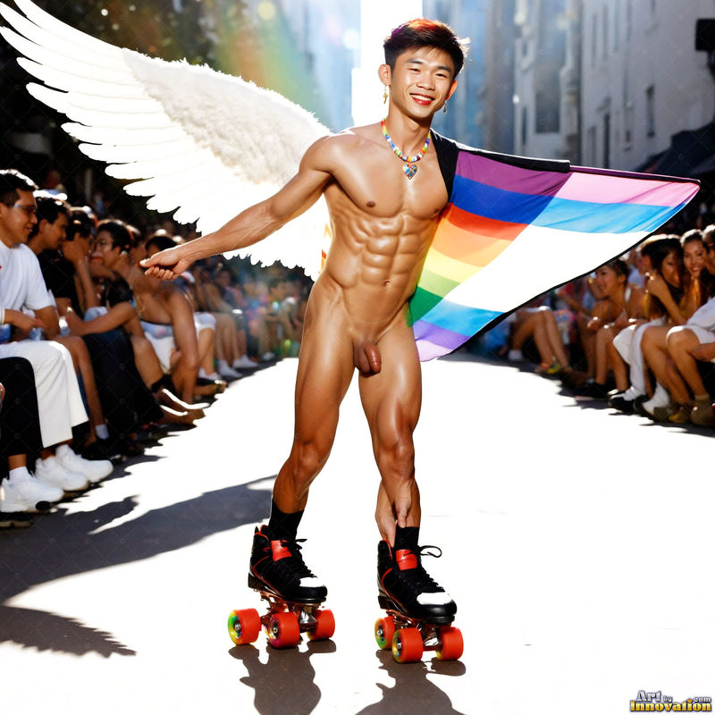 Wings of Pride NSFW - AI LGBTQ Fantasy Art