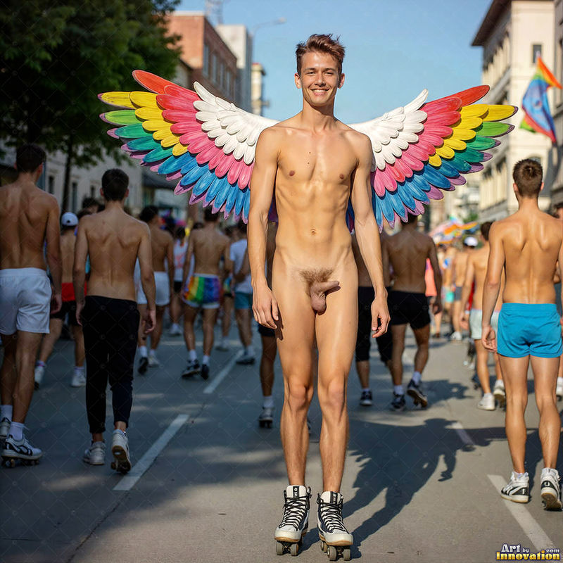 Wings of Pride NSFW - AI LGBTQ Fantasy Art