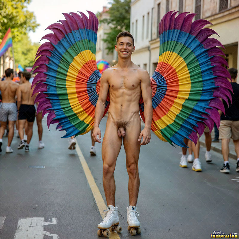 Wings of Pride NSFW - AI LGBTQ Fantasy Art