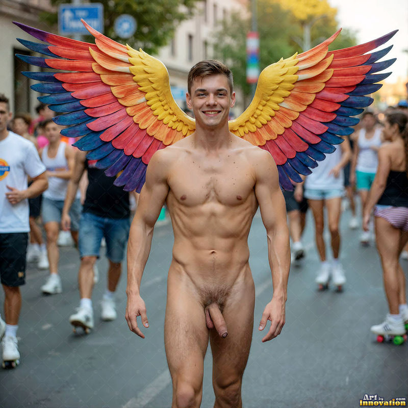 Wings of Pride NSFW - AI LGBTQ Fantasy Art