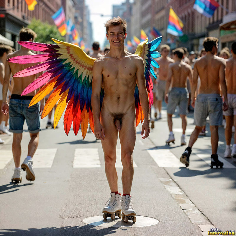 Wings of Pride NSFW - AI LGBTQ Fantasy Art