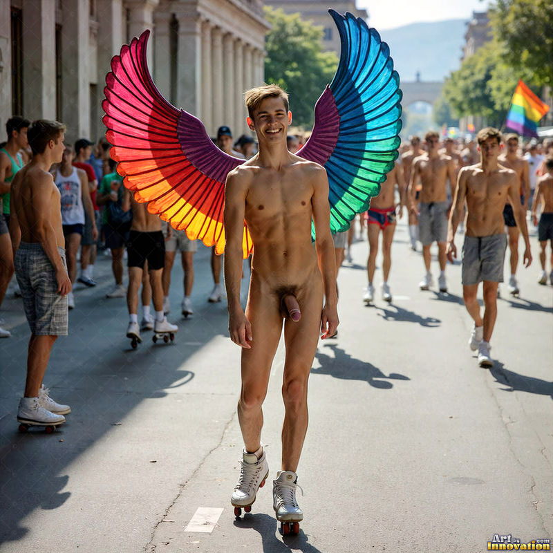 Wings of Pride NSFW - AI LGBTQ Fantasy Art